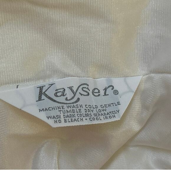 Vtg Kayser Wht Floral Lounger Robe Long/Tall Women’s Small 70’/80’s Zipper - Picture 8 of 8